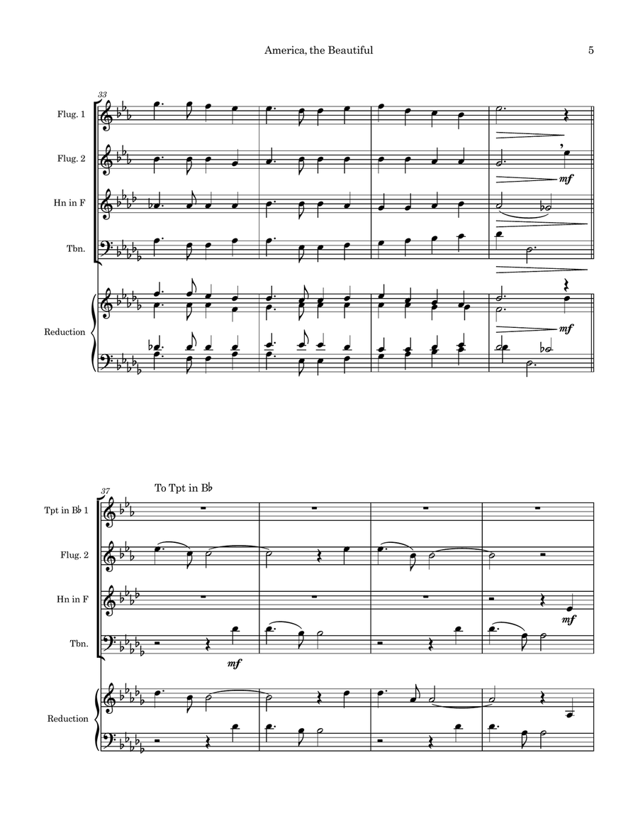 America, the Beautiful Brass Quartet scores gallery preview page 5