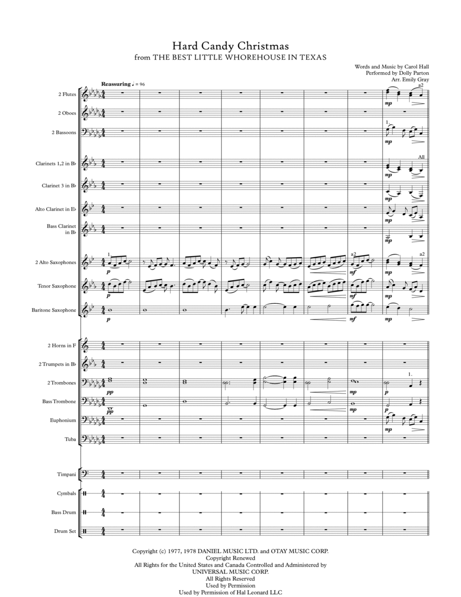 Hard Candy Christmas Concert Band scores gallery preview page 1