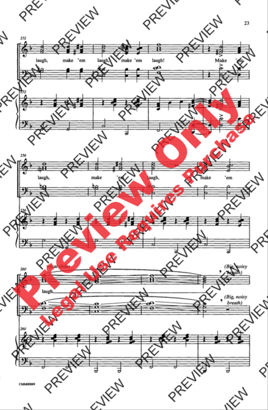 The Music of M-G-M (A Choral Medley) 4-Part scores gallery preview page 23