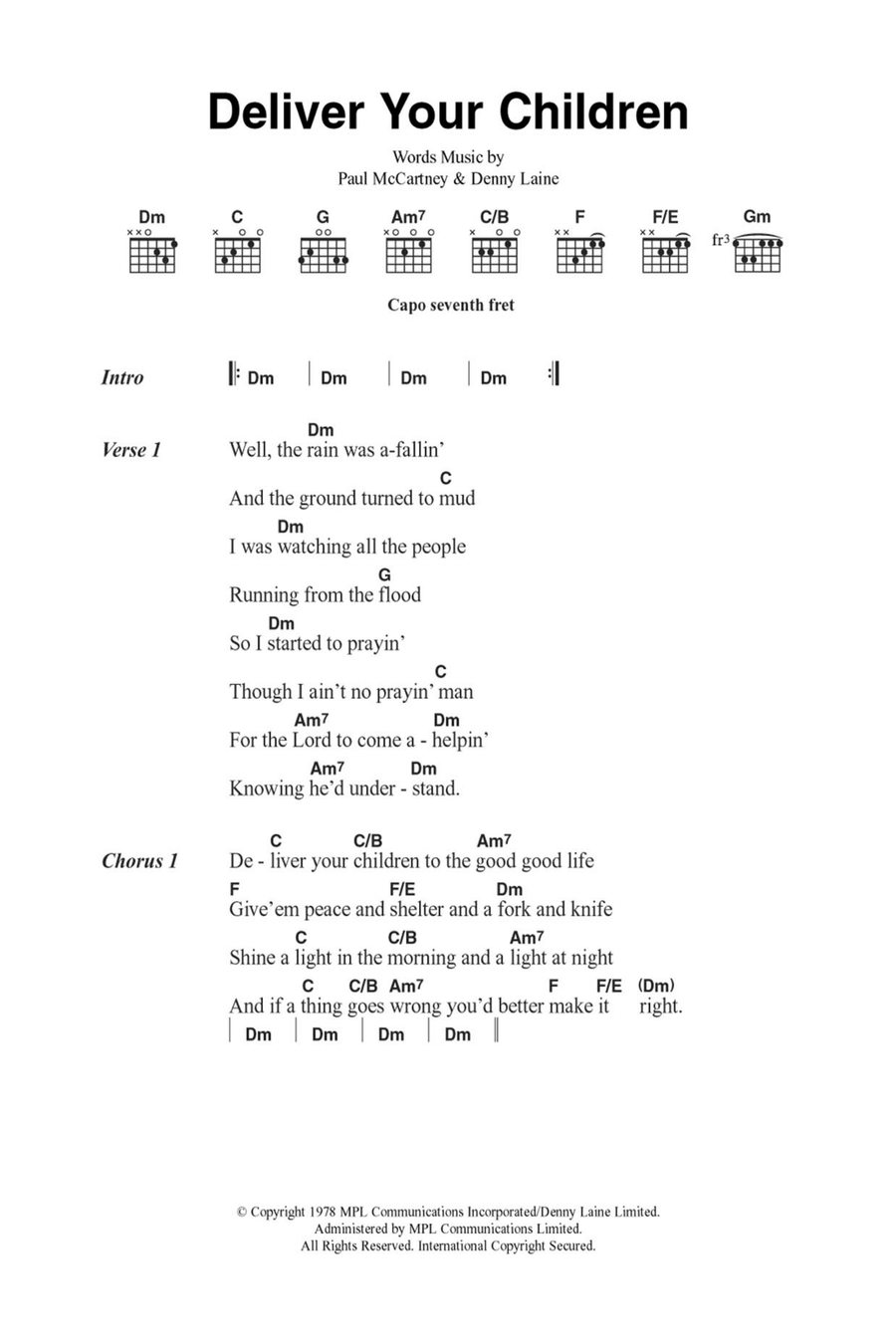 Deliver Your Children Acoustic Guitar scores gallery preview page 1