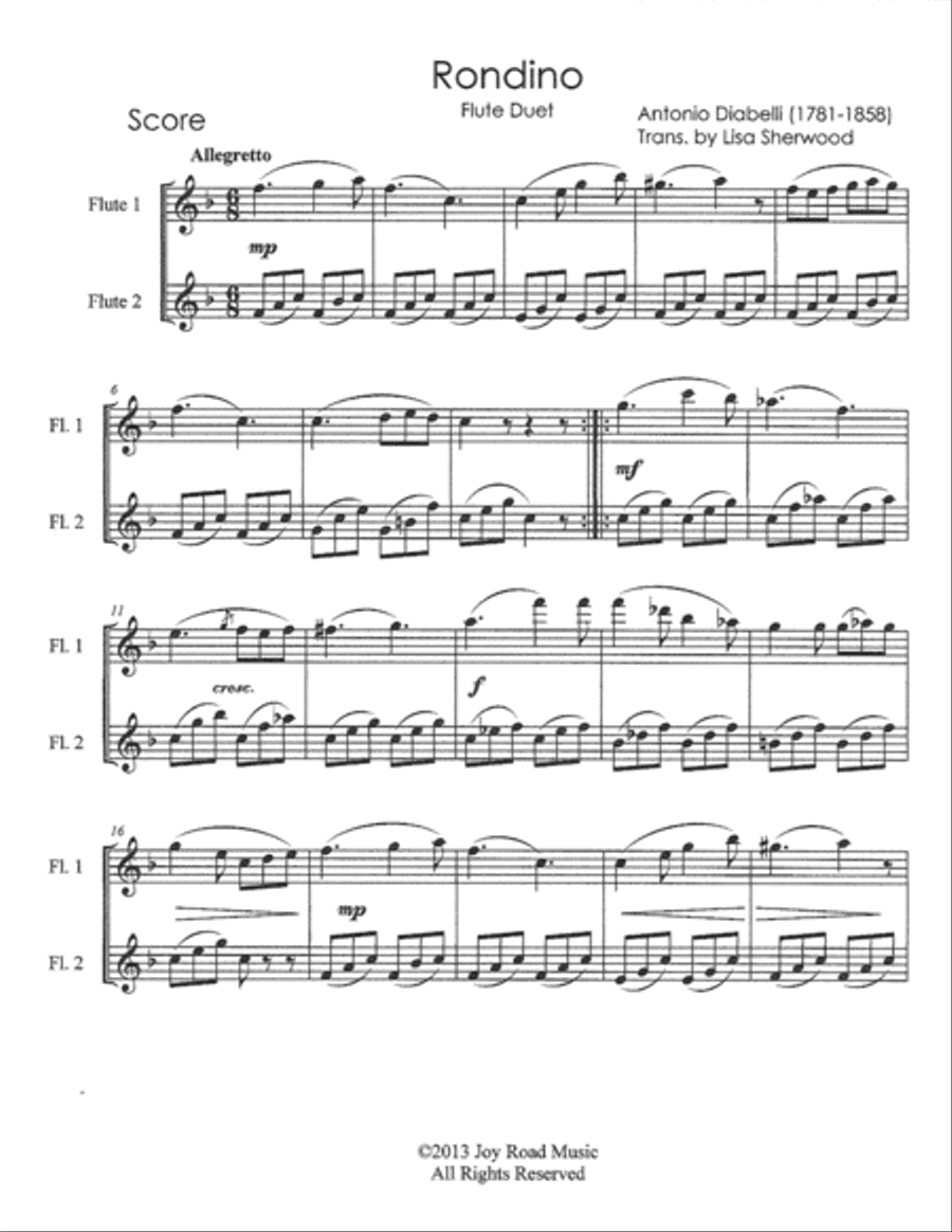 Rondino Flute Duet Rondino Flute Duet Flute Duet scores gallery preview page 2