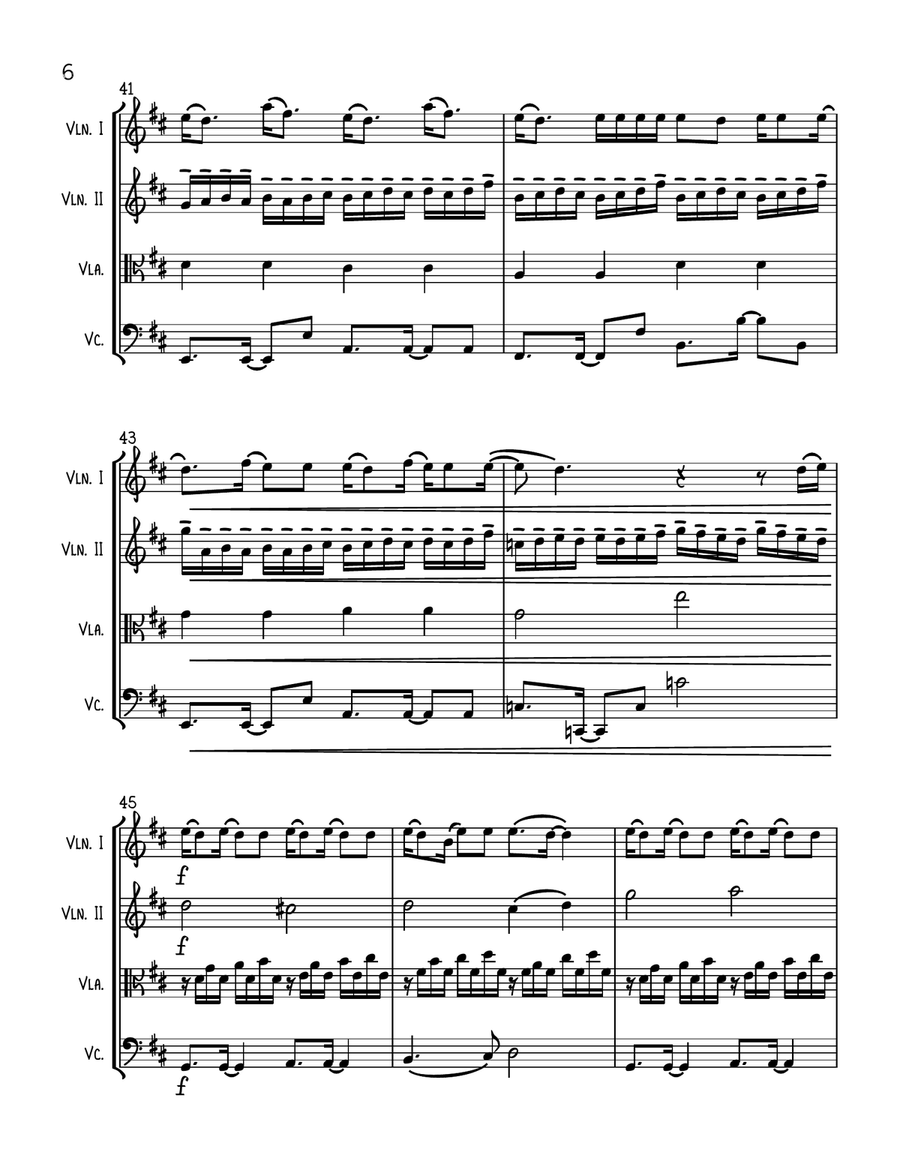 Young And Beautiful String Quartet scores gallery preview page 6