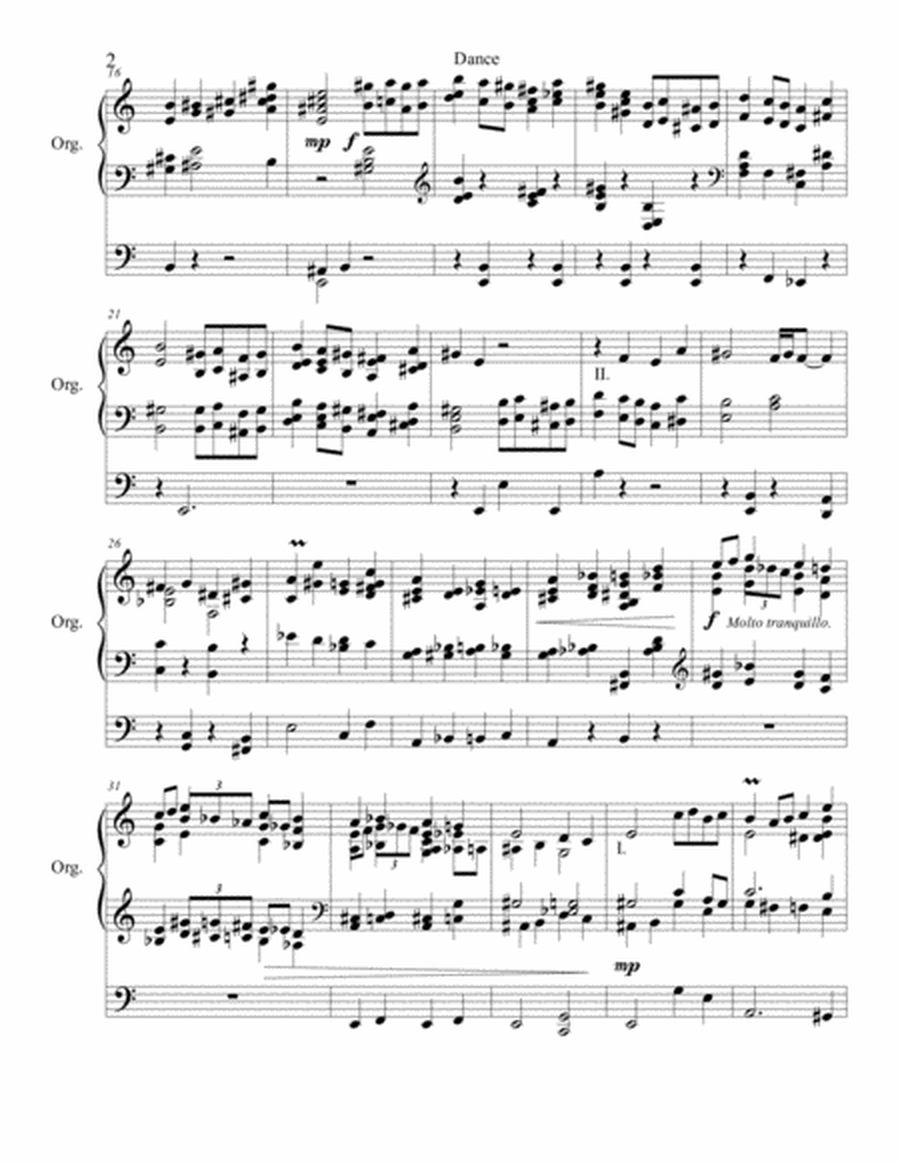 Delius for Organ, Dance 1919
