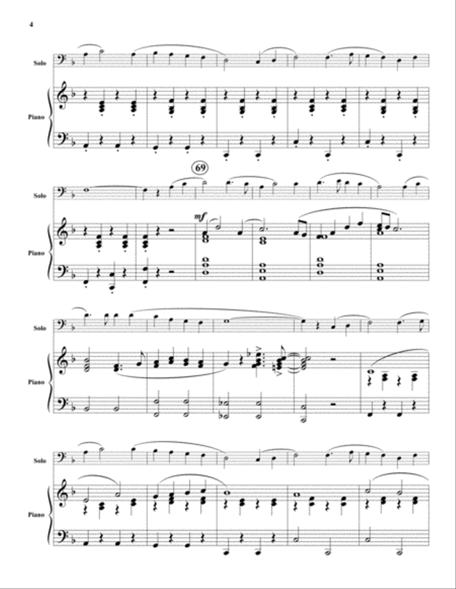 Yellow Rose of Texas and Variations Euphonium scores gallery preview page 4