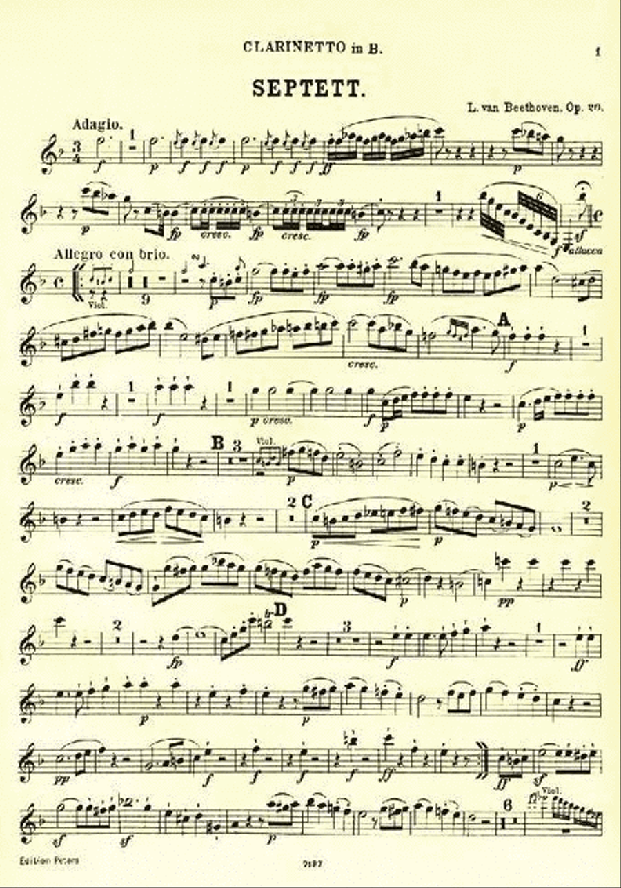Septet in E flat Op. 20 Orchestra scores gallery preview page 2