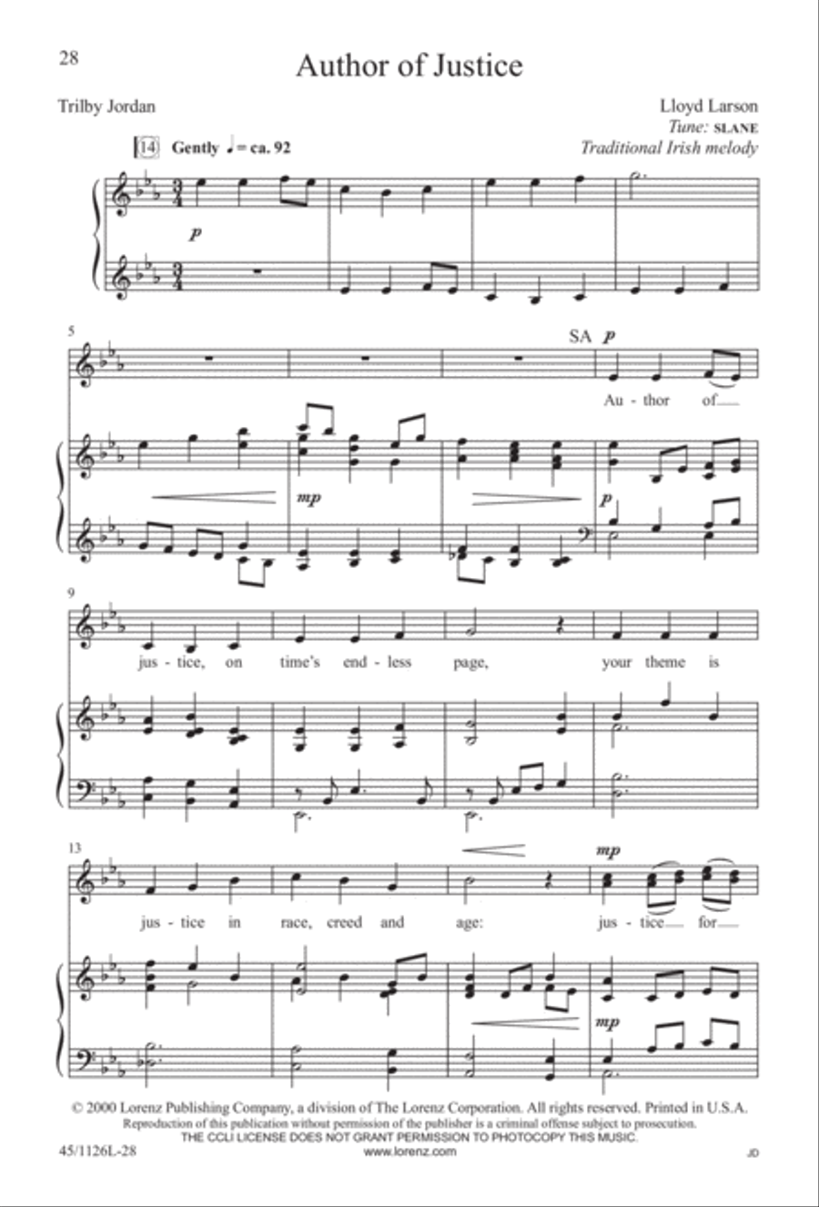 Prayers for the Nations 4-Part scores gallery preview page 29