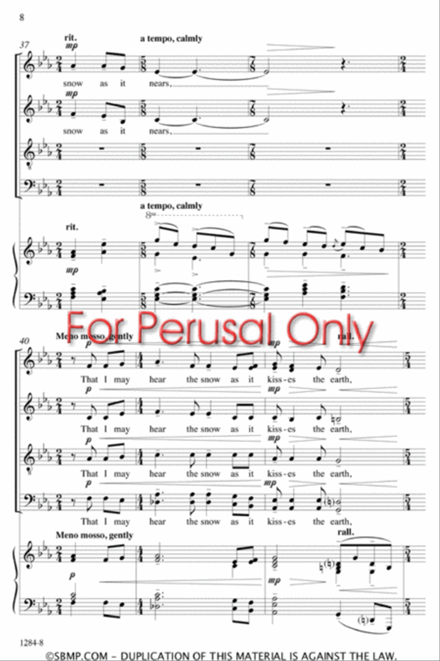 In the Silence - SATB Octavo 4-Part scores gallery preview page 7