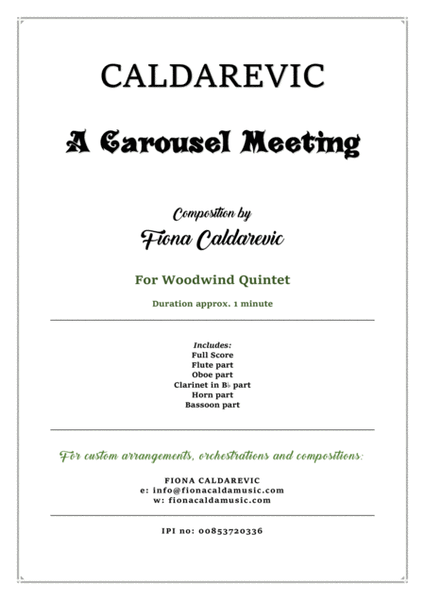 A Carousel Meeting - for woodwind quintet image number null