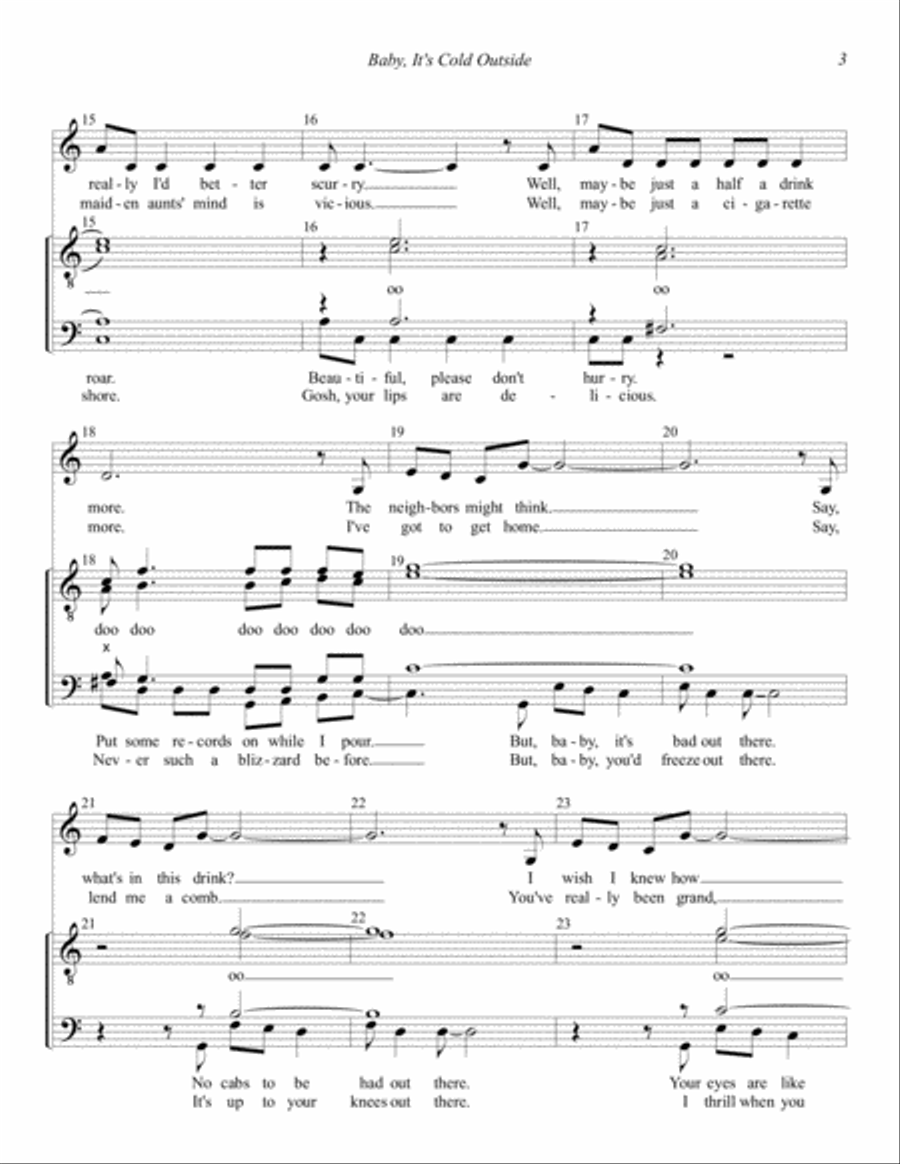 Baby, It's Cold Outside Baby, It's Cold Outside TTBB scores gallery preview page 3