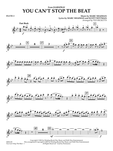 You Can't Stop The Beat (from Hairspray) (arr. Ted Ricketts) - Flute 2