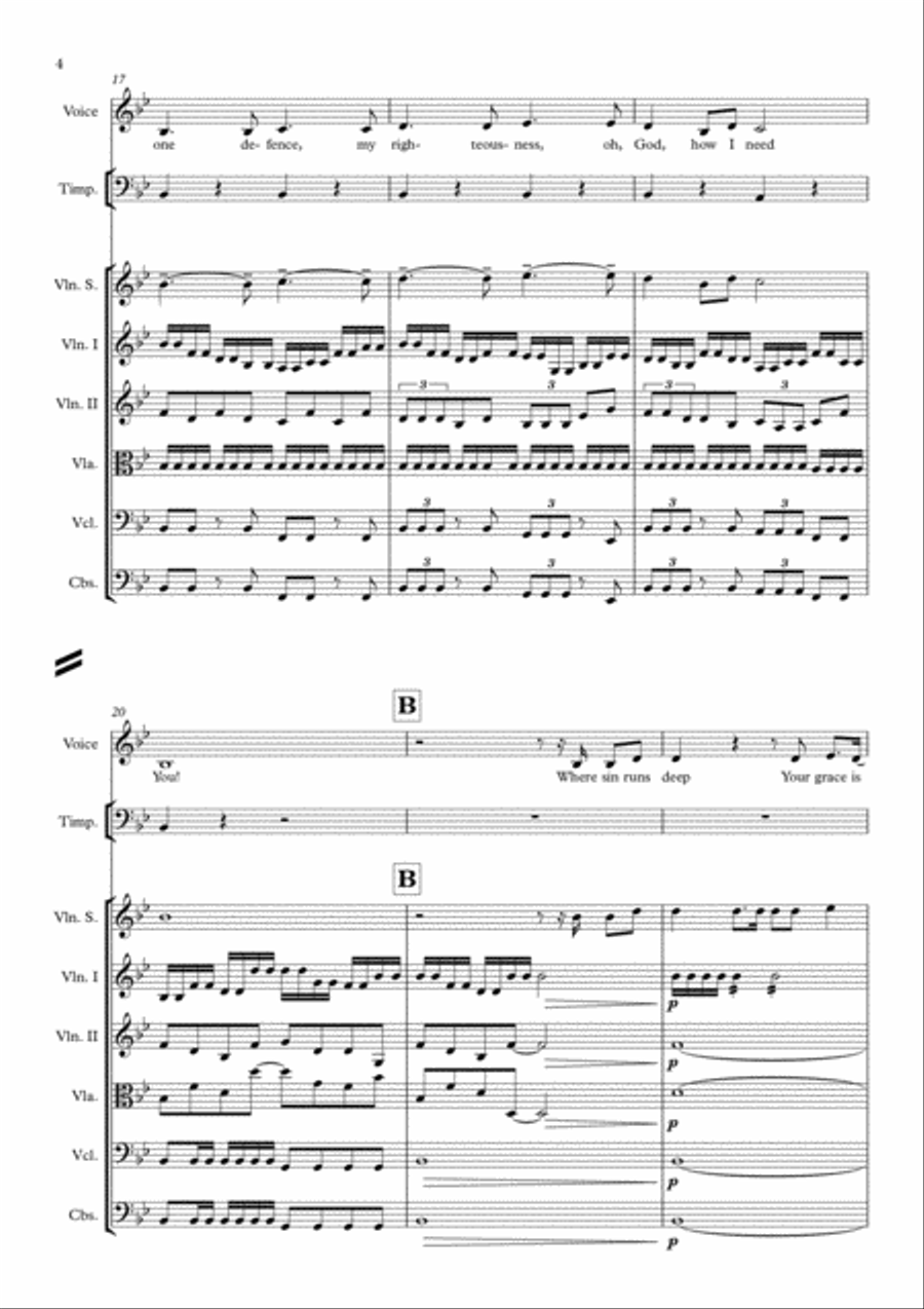 Lord, I Need You Unison Choir scores gallery preview page 4