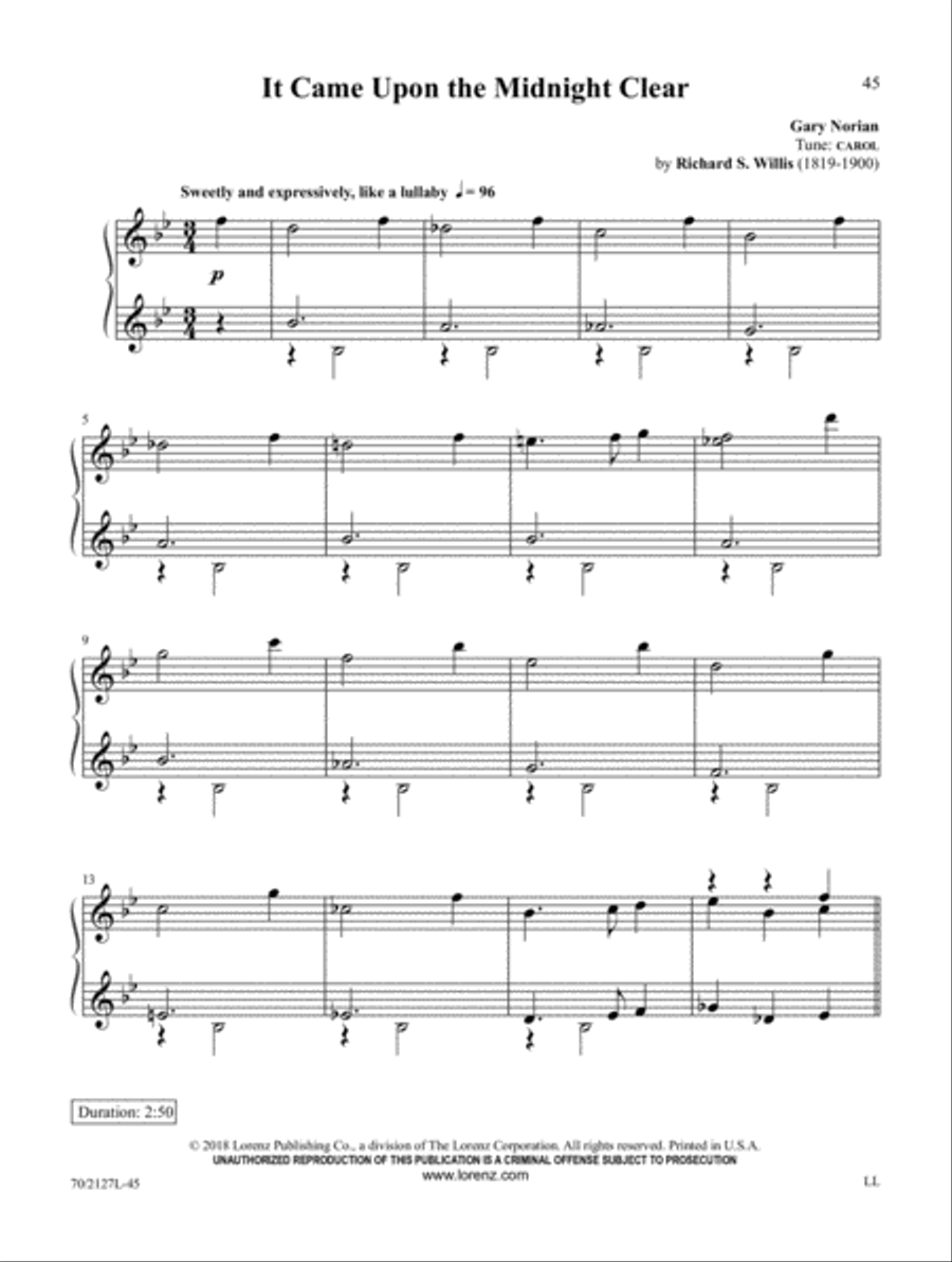 Tidings of Comfort and Jazz Piano Solo scores gallery preview page 11
