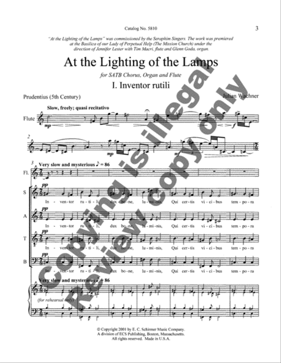 At the Lighting of the Lamps 4-Part scores gallery preview page 3