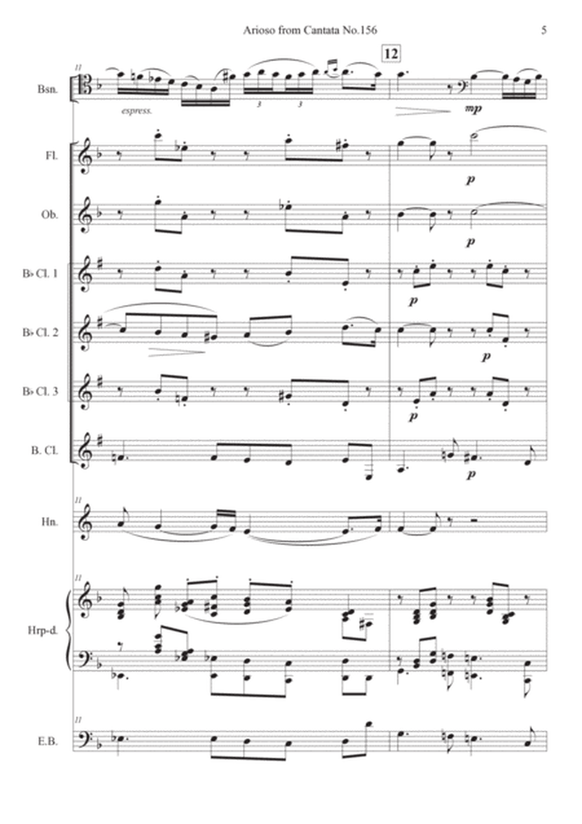 Arioso from Cantata No.156 (Score and Parts)