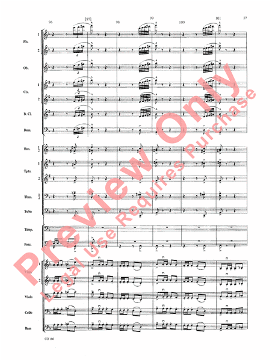 Bacchanale from Samson & Delilah (Score Only) Full Orchestra scores gallery preview page 20