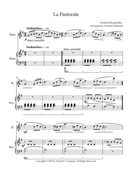 La Pastorale - Flute Solo and Piano Accompaniment image number null