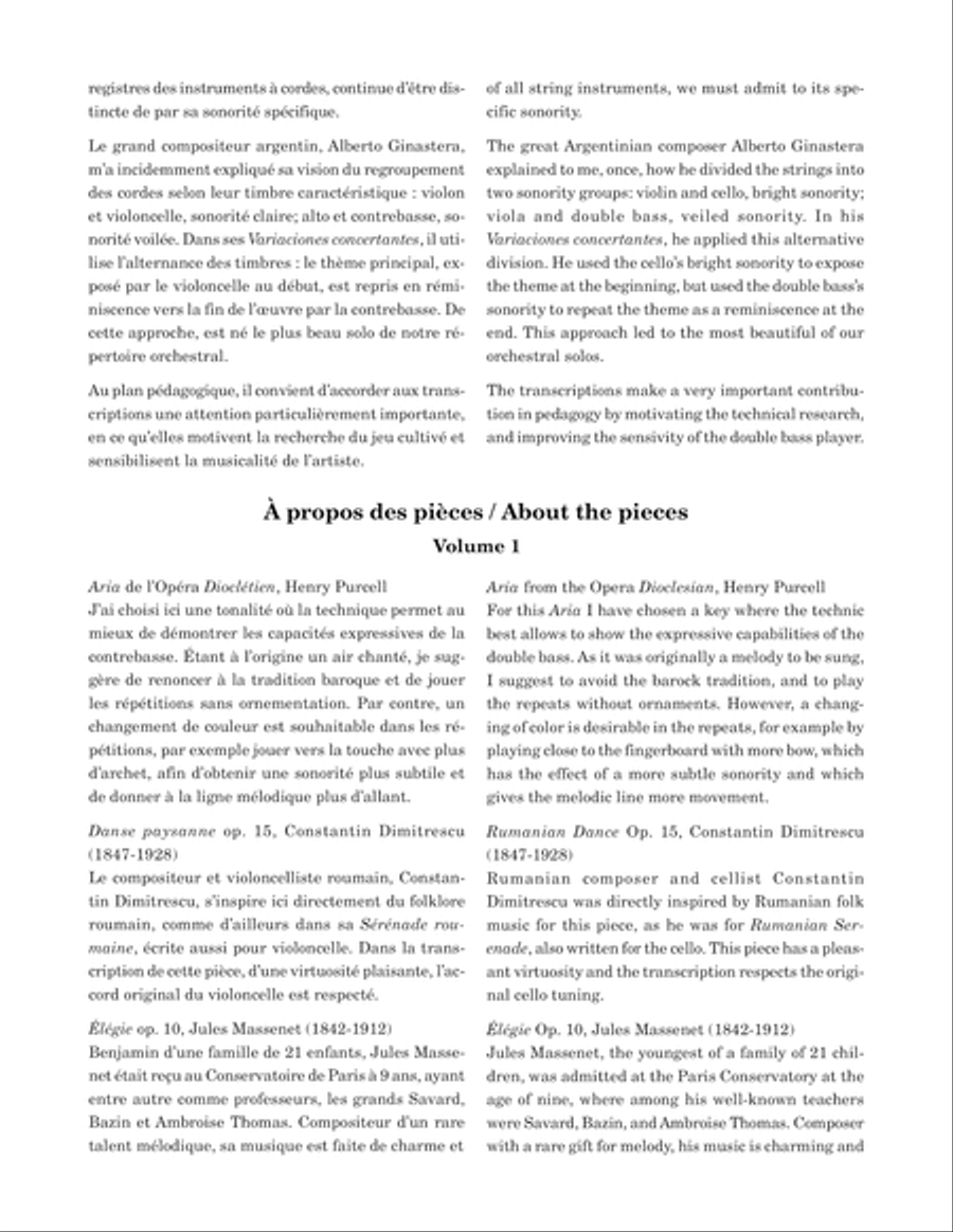 Concert Pieces for the Double Bass, Vol. 1 (bass / piano) Double Bass scores gallery preview page 3
