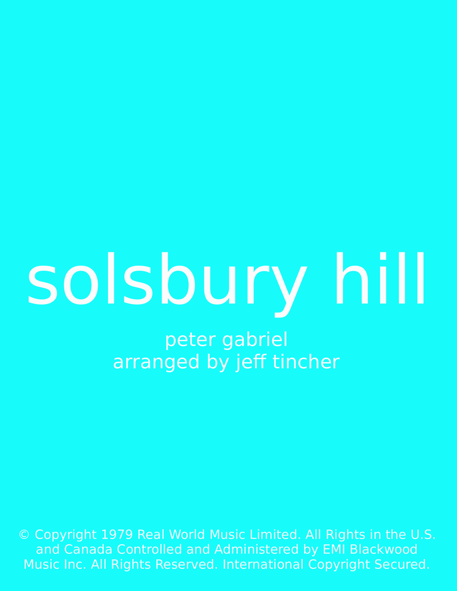Solsbury Hill Voice scores gallery preview page 1