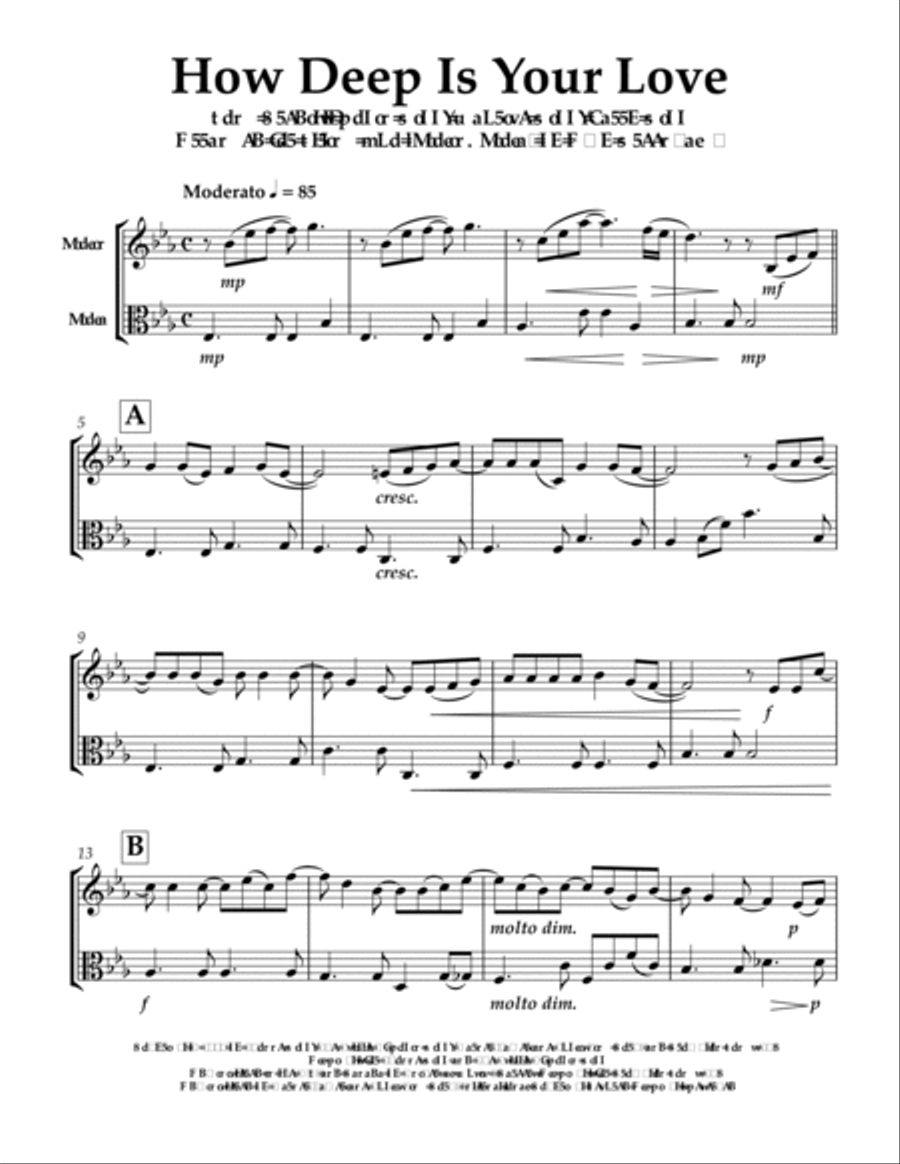 How Deep Is Your Love String Duet scores gallery preview page 3