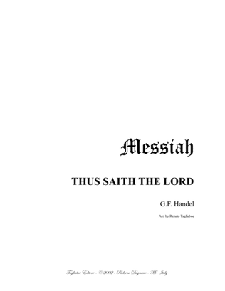 THUS SAITH THE LORD - Messiah - For Bass and String quartet - With parts