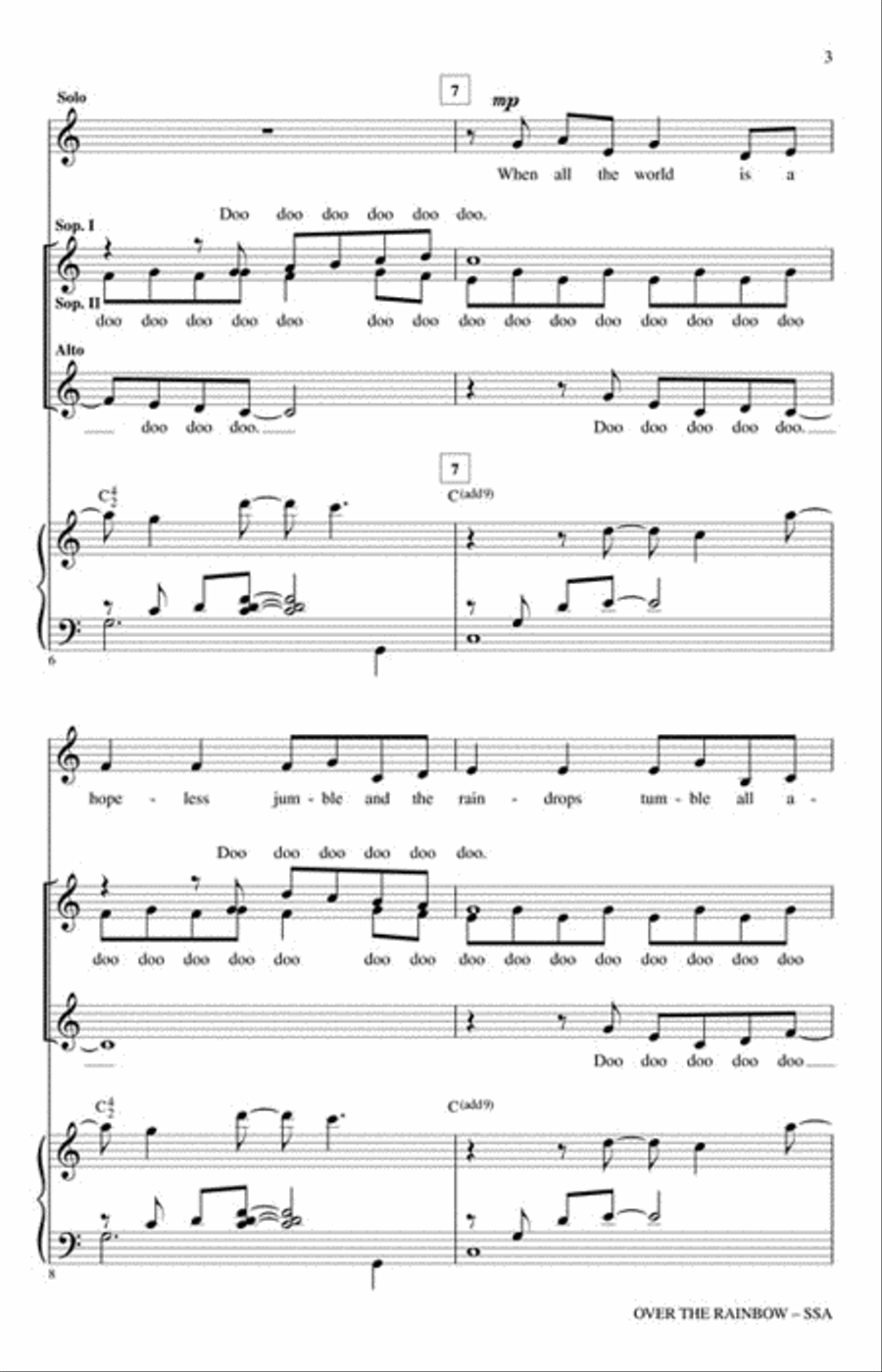 Over the Rainbow SSA scores gallery preview page 3