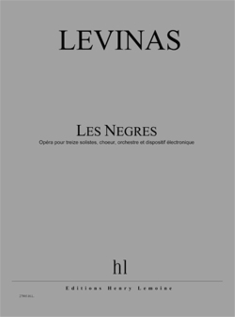 Les Negres - Opera en 3 actes Choir scores gallery preview page 1