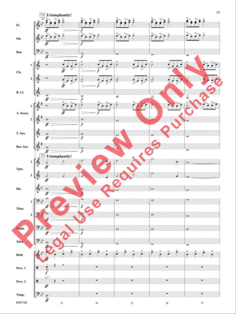 Carry On With Pride Concert Band scores gallery preview page 20