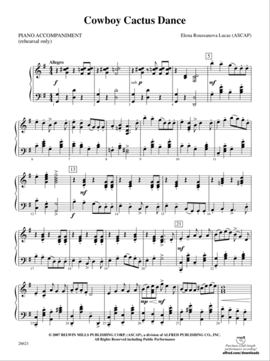 Cowboy Cactus Dance: Piano Accompaniment Orchestra scores gallery preview page 1