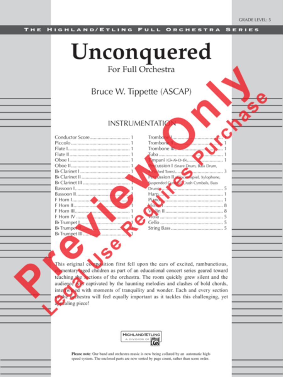 Unconquered Full Orchestra scores gallery preview page 2