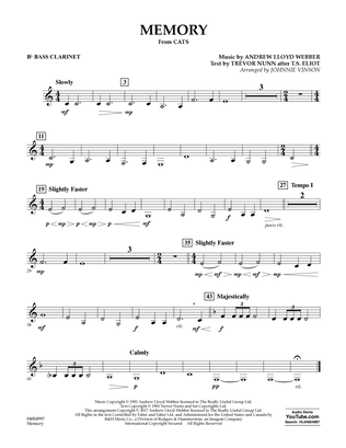 Memory (from Cats) (arr. Johnnie Vinson) - Bb Bass Clarinet