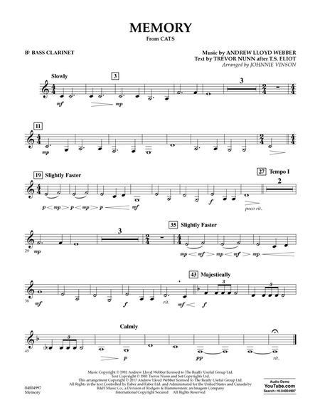 Memory (from Cats) (arr. Johnnie Vinson) - Bb Bass Clarinet
