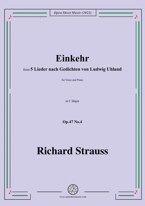 Richard Strauss-Einkehr,in C Major,Op.47 No.4