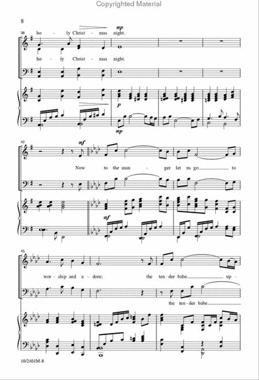 This Holy Christmas Night 4-Part scores gallery preview page 7