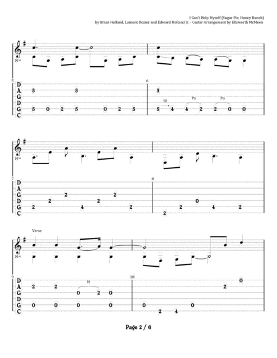 I Can't Help Myself (Sugar Pie, Honey Bunch) Acoustic Guitar scores gallery preview page 2