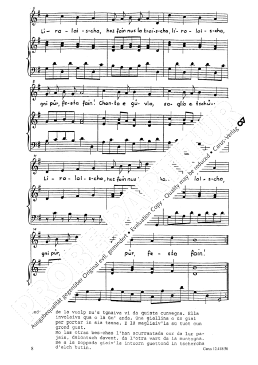 Dal gialet buondrius Dal gialet buondrius Voice Solo scores gallery preview page 9
