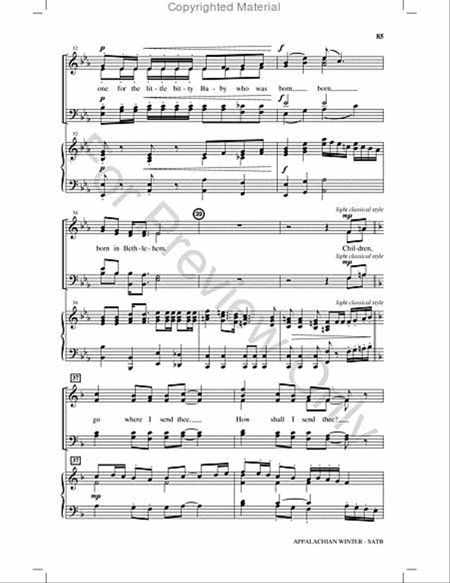Appalachian Winter Choir scores gallery preview page 84