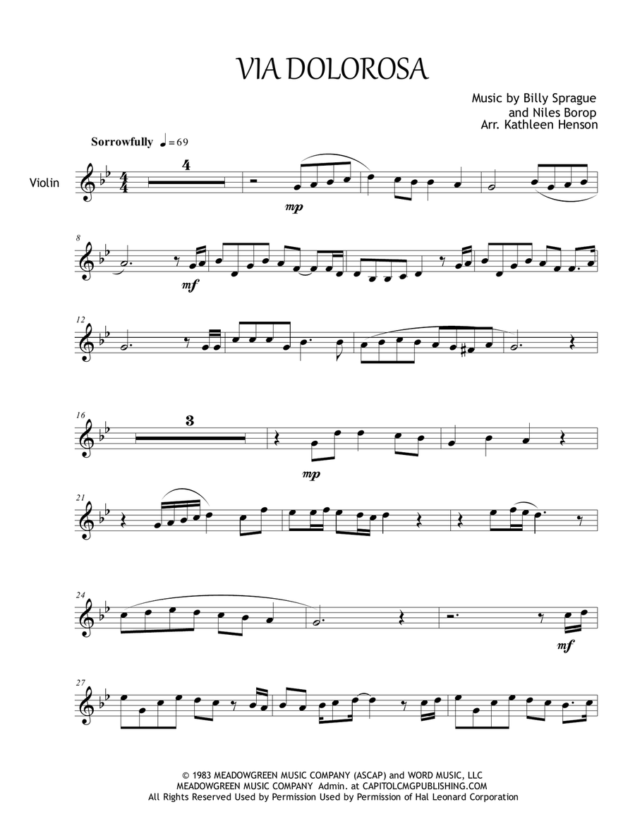 Via Dolorosa Small Ensemble scores gallery preview page 1
