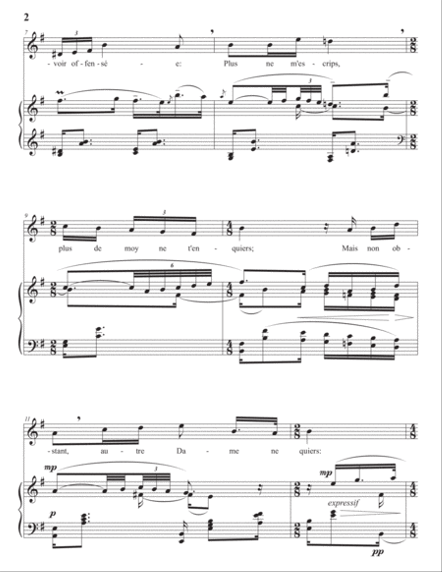 ENESCU: Languir me fais, Op. 15 no. 2 (transposed to E minor) Voice scores gallery preview page 3