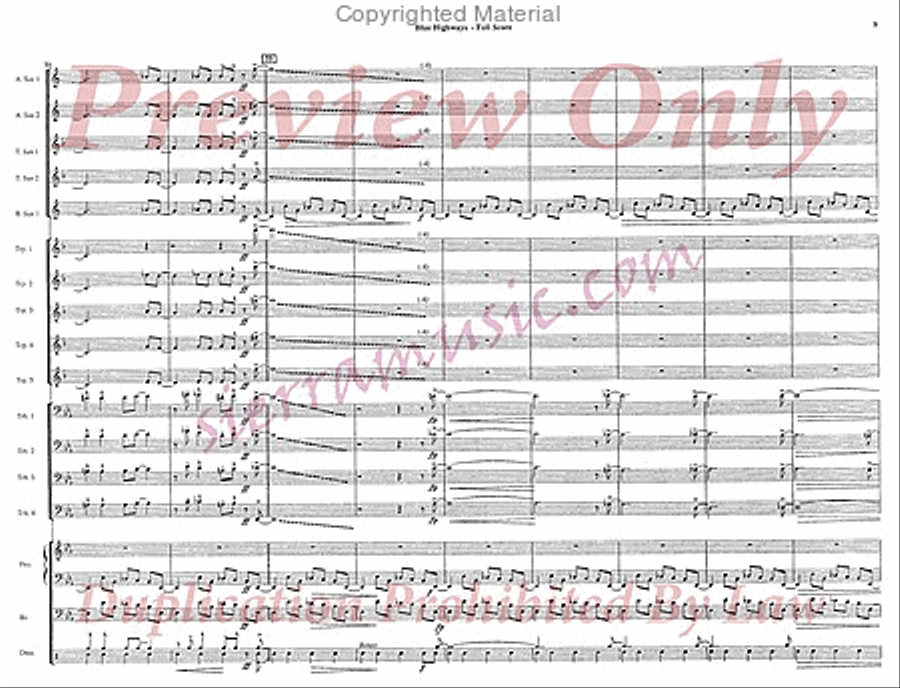 Blue Highways Blue Highways Jazz Ensemble scores gallery preview page 10