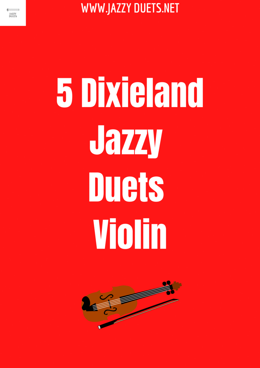Jazz violin duets - 5 dixieland jazzy duets for violin String Duet scores gallery preview page 1