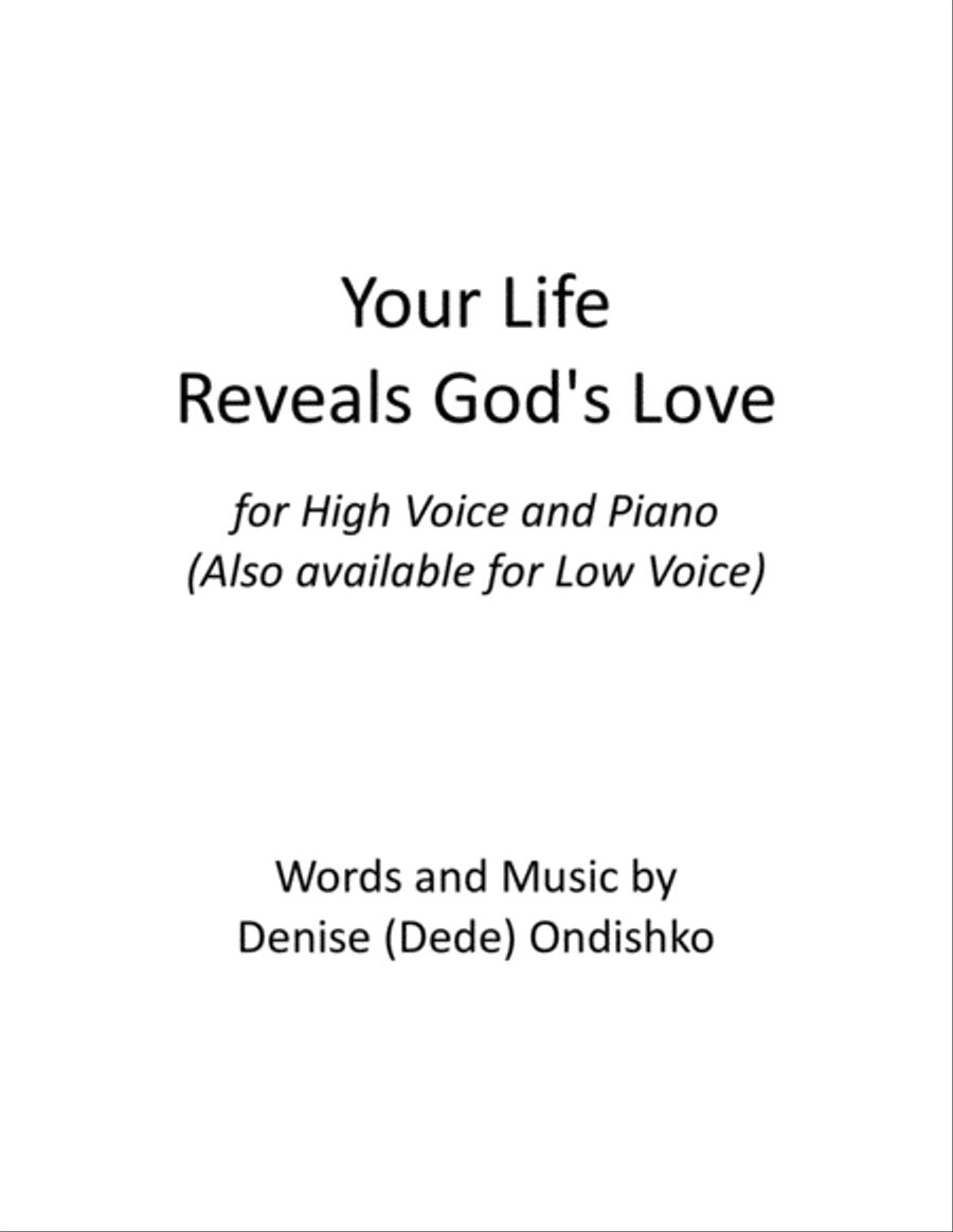Your Life Reveals God's Love (High Voice) High Voice scores gallery preview page 3