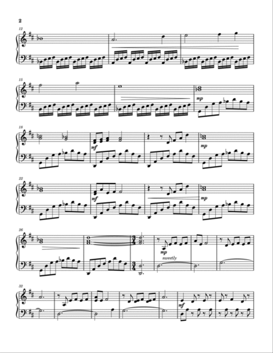 My Golden Sunrise Piano Solo scores gallery preview page 2