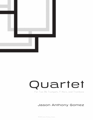 Book cover for Quartet for Two Bb Trumpets, F Horn, and Trombone