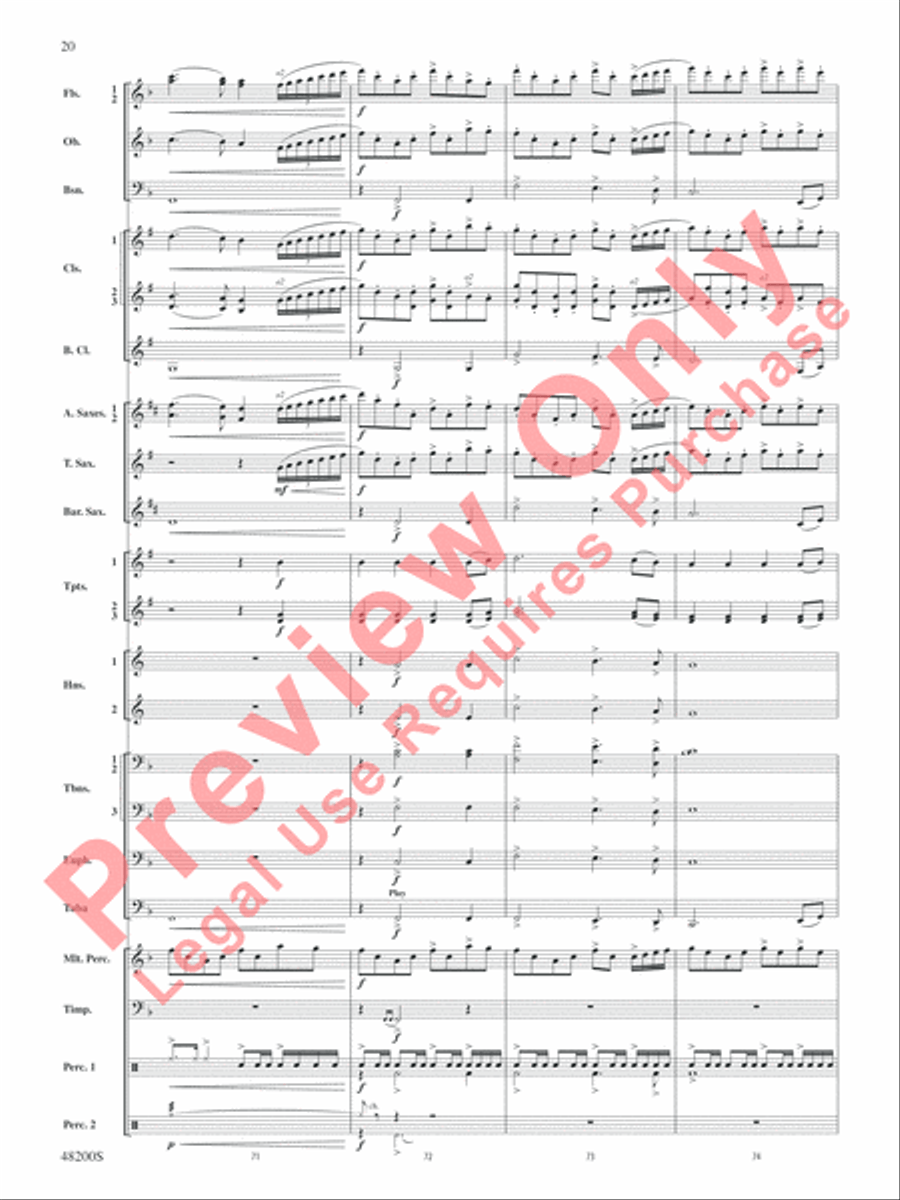 Angels of Joy! Concert Band scores gallery preview page 21