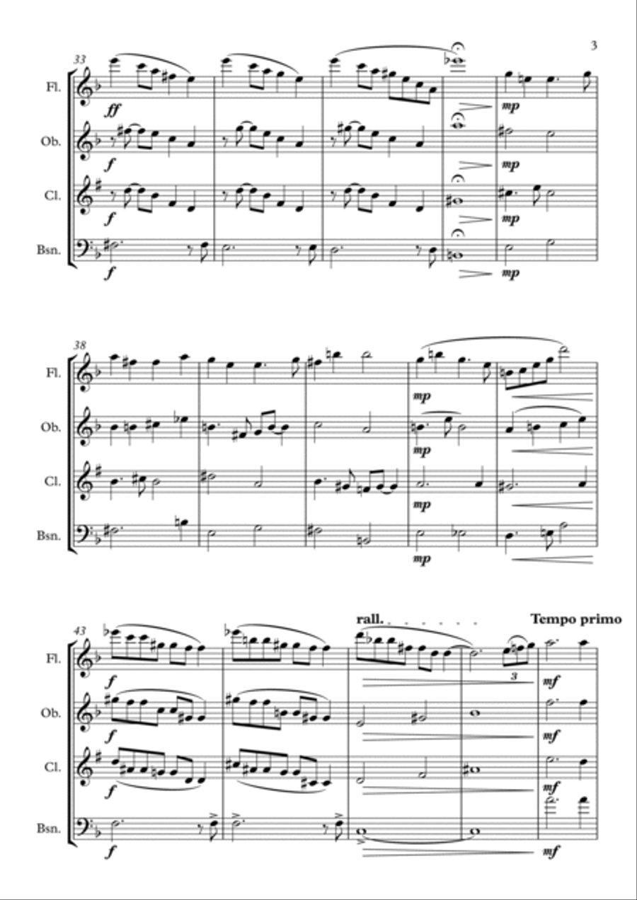 Veneration - Wind Quartet Woodwind Quartet scores gallery preview page 3
