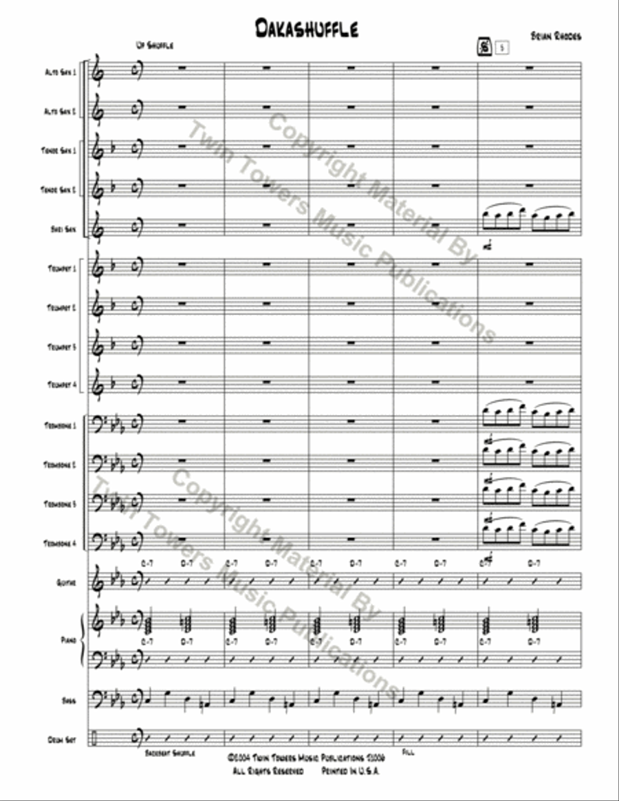 Dakashuffle Jazz Ensemble scores gallery preview page 3