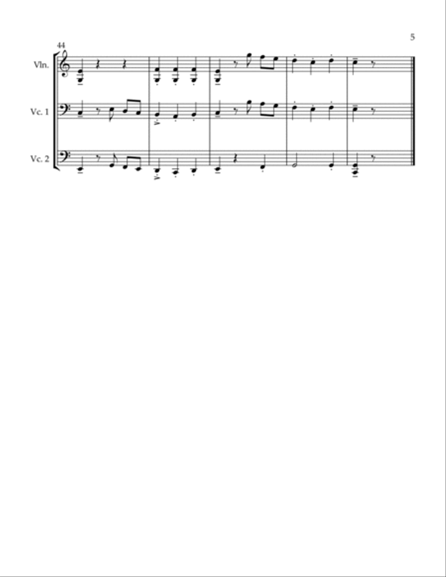 2 Trios Bedtime Menuetto 2 Trios Bedtime Menuetto String Trio scores gallery preview page 5
