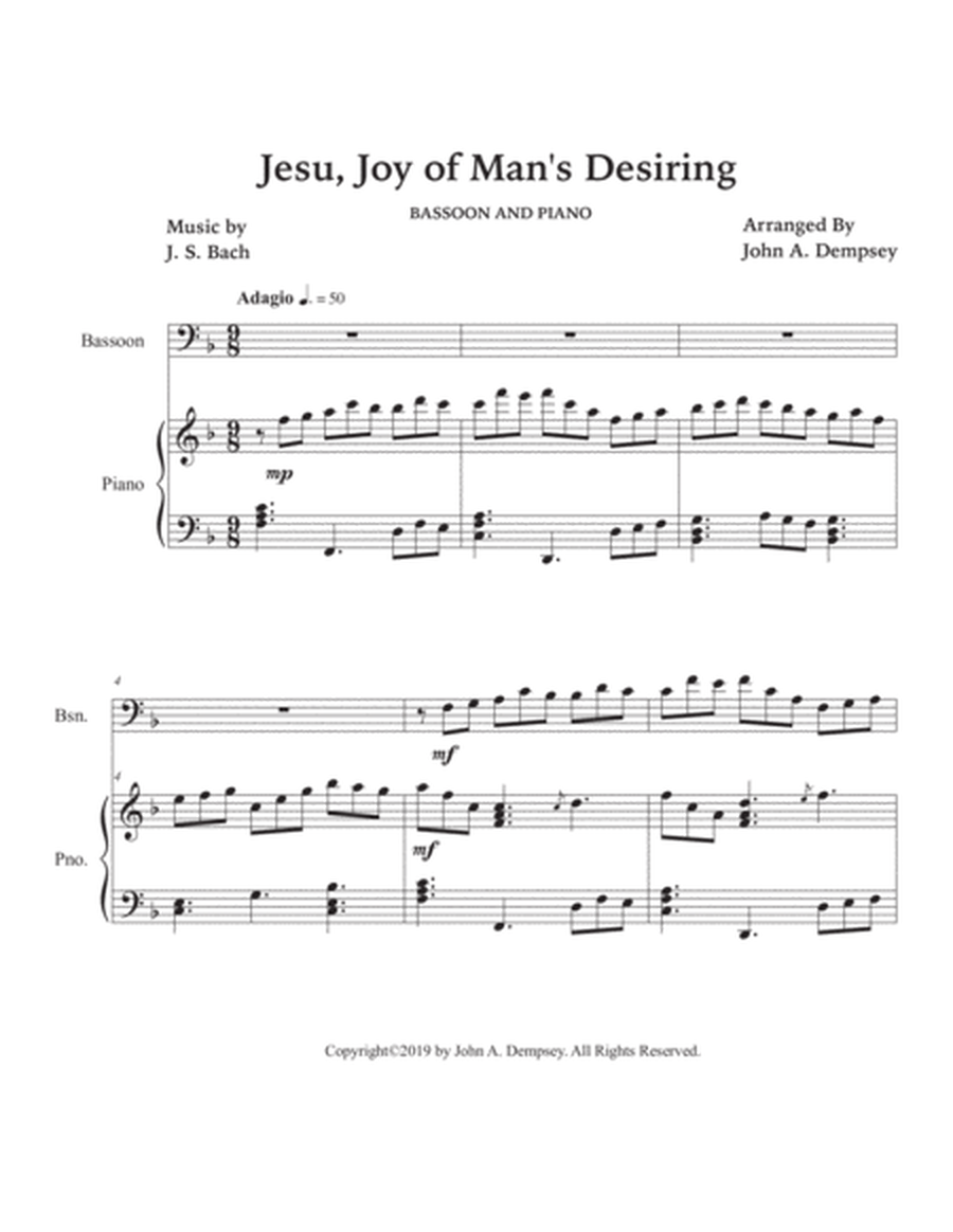 Jesu, Joy of Man's Desiring (Bassoon and Piano) image number null