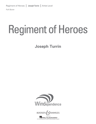 Regiment Of Heroes Windependence Artist Level - Conductor Score (Full Score)