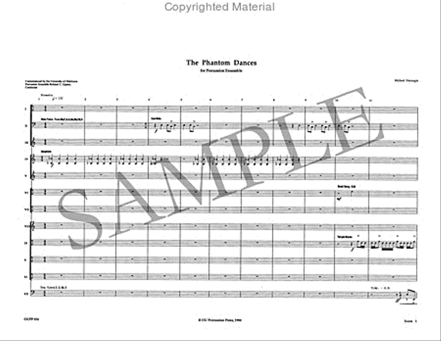 The Phantom Dances Percussion Ensemble scores gallery preview page 2